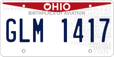 OH license plate GLM1417