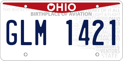 OH license plate GLM1421