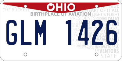 OH license plate GLM1426