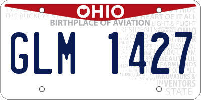 OH license plate GLM1427