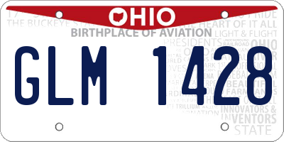OH license plate GLM1428