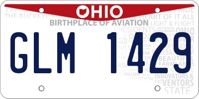 OH license plate GLM1429