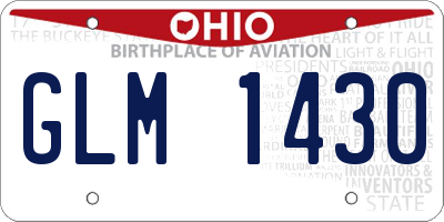 OH license plate GLM1430