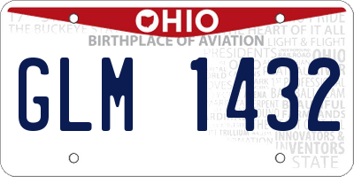 OH license plate GLM1432