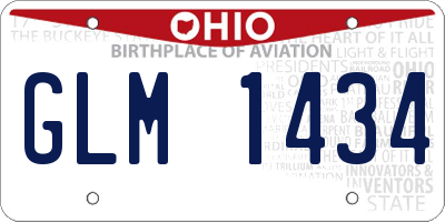 OH license plate GLM1434