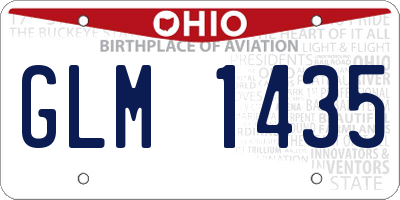OH license plate GLM1435