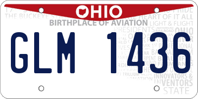 OH license plate GLM1436