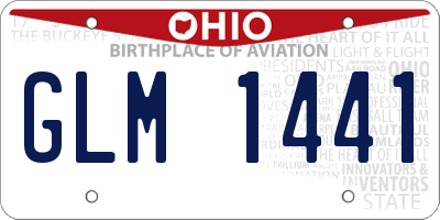 OH license plate GLM1441