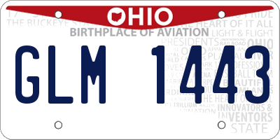 OH license plate GLM1443