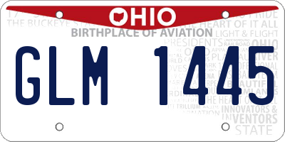 OH license plate GLM1445