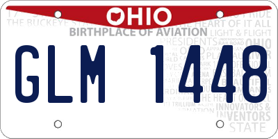 OH license plate GLM1448