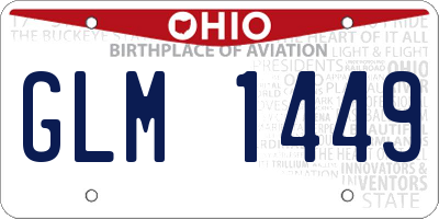 OH license plate GLM1449