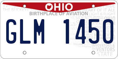 OH license plate GLM1450