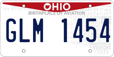 OH license plate GLM1454