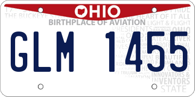 OH license plate GLM1455