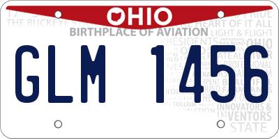 OH license plate GLM1456