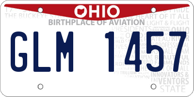 OH license plate GLM1457