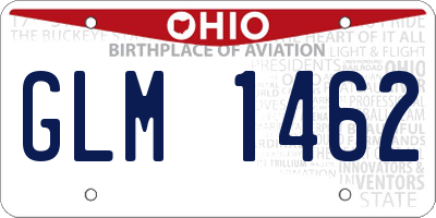 OH license plate GLM1462
