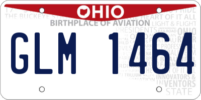 OH license plate GLM1464