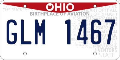 OH license plate GLM1467