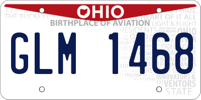 OH license plate GLM1468