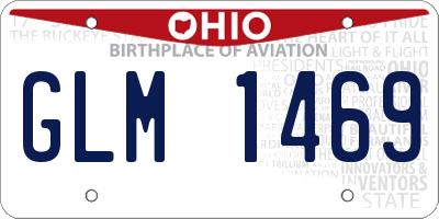 OH license plate GLM1469