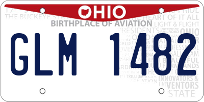 OH license plate GLM1482
