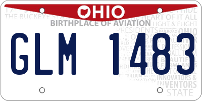 OH license plate GLM1483