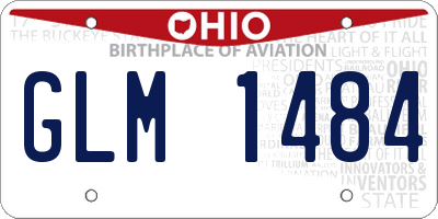 OH license plate GLM1484