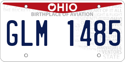 OH license plate GLM1485