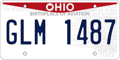 OH license plate GLM1487