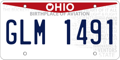 OH license plate GLM1491