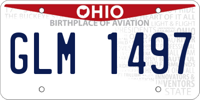 OH license plate GLM1497
