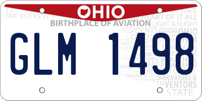 OH license plate GLM1498