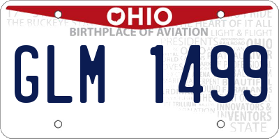 OH license plate GLM1499