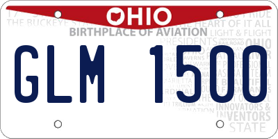 OH license plate GLM1500
