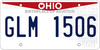 OH license plate GLM1506