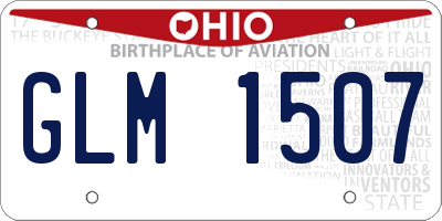 OH license plate GLM1507