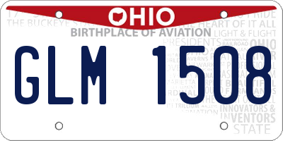 OH license plate GLM1508