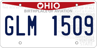 OH license plate GLM1509