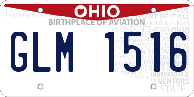 OH license plate GLM1516