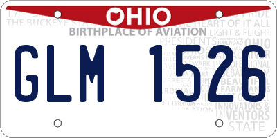 OH license plate GLM1526