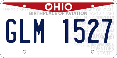 OH license plate GLM1527