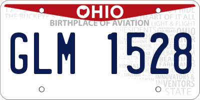 OH license plate GLM1528