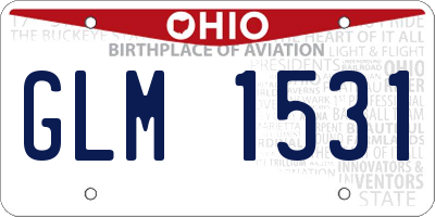 OH license plate GLM1531