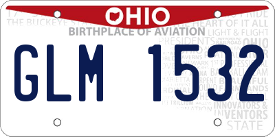 OH license plate GLM1532
