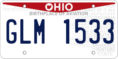 OH license plate GLM1533