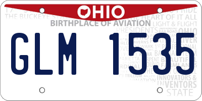 OH license plate GLM1535