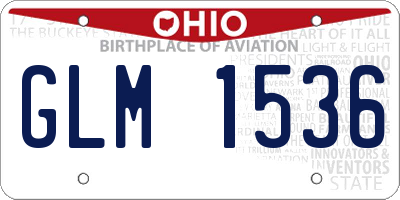 OH license plate GLM1536