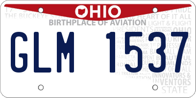 OH license plate GLM1537